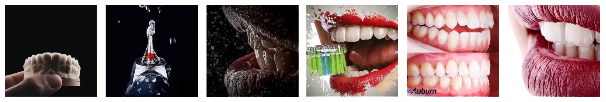 a series of examination of the teeth by a dentist