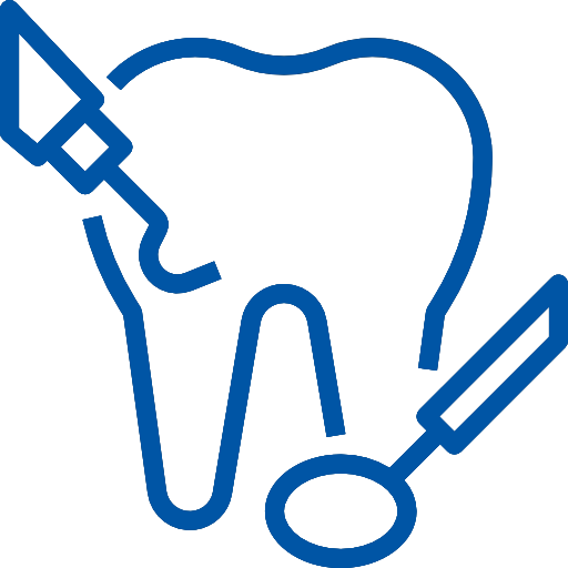 dental laser icon of a dentist
